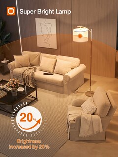 Foto 5 | Foto 5 | Lámpara De Pie Addlon Control Remoto Regulable 9 W Led Marrón Niquelado - Venta Internacional.