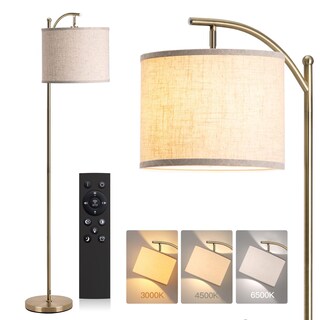 Foto 1 | Foto 1 | Lámpara De Pie Addlon Con Mando A Distancia Led De 9 W Latón Dorado Y Beige - Venta Internacional.
