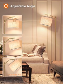 Foto 4 | Foto 4 | Lámpara De Pie Addlon Con Mando A Distancia Led De 9 W Latón Dorado Y Beige - Venta Internacional.