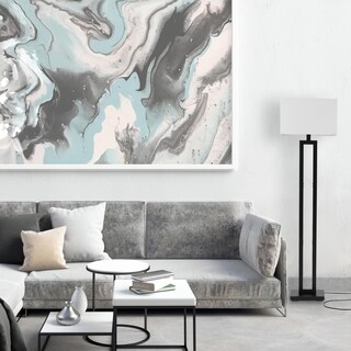 Foto 5 | Foto 5 | Lámpara De Pie Globe 147 Cm Pantalla De Lino Blanco Y Negro Mate - Venta Internacional.