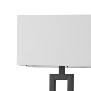 Foto 6 | Foto 6 | Lámpara De Pie Globe 147 Cm Pantalla De Lino Blanco Y Negro Mate - Venta Internacional.