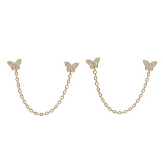 Foto 1 | Foto 1 | Piercing Mancini Dorado De Mariposa Con Zirconias