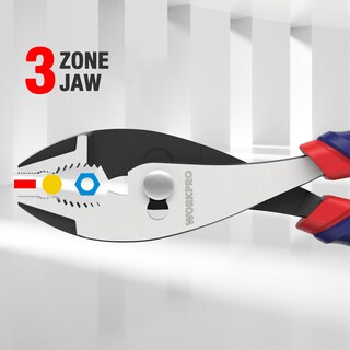 Foto 2 | Foto 2 | Pinzas Workpro De 8'' Con Junta Deslizante  Antióxido Y Mango Suave - Venta Internacional.
