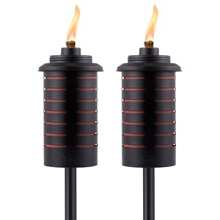 Foto 1 | Foto 1 | Lámparas De Combustible Tiki Para Exteriores Paquete De 2 Linternas Metálicas De 165 Cm - Venta Internacional.