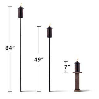 Foto 6 | Foto 6 | Lámparas De Combustible Tiki Para Exteriores Paquete De 2 Linternas Metálicas De 165 Cm - Venta Internacional.