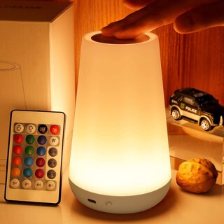 Foto 1 | Foto 1 | Lámpara Thausdas Luz Nocturna Táctil Con 5 Niveles De Brillo Y 13 Colores - Venta Internacional.