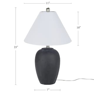 Foto 4 | Foto 4 | Lámpara De Mesa Vintage Negra De Cerámica Nourison Home 23'' Con Pantalla - Venta Internacional.