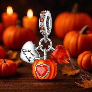 Foto 4 | Foto 4 | Dije Calabaza Corazón Mxphs-001 1pieza Plata S925 Chapa Multicolor