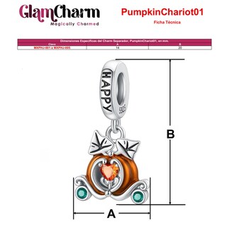 Foto 5 | Foto 5 | Charm Carroza Calabaza Mxphj-001 1pieza Plata S925 Chapa Multicolor