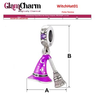 Foto 5 | Foto 5 | Dije Hechicera Plata Violeta Mxcwp-003 3piezas Plata S925 Chapa Multicolor