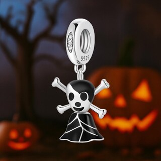 Foto 4 | Foto 4 | Charm Calavera Negra Mxswy-002 2piezas Plata S925 Chapa Multicolor