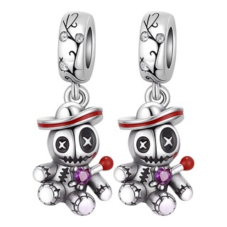 Foto 2 | Foto 2 | Charm Vudú Con Sombrero Mxvdl-002 2piezas Plata S925 Chapa Multicolor