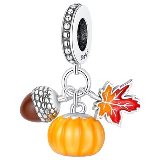 Foto 1 | Foto 1 | Dije Calabaza Otoño Mxpfl-001 1pieza Plata S925 Chapa Multicolor