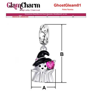 Foto 5 | Foto 5 | Dije Plata S925 Chapa Fantasma Mxghg-003 3piezas Plata S925 Chapa Multicolor