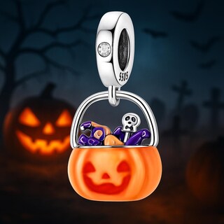 Foto 4 | Foto 4 | Charm Halloween Plata S925 Chapa Mxpdy-002 2piezas Plata S925 Chapa Multicolor