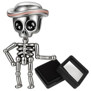 Foto 1 | Foto 1 | Charm Calavera Plata Mxchw-001 1pieza Plata S925 Chapa Multicolor