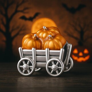 Foto 4 | Foto 4 | Dije De Calabaza En Carro Plata Mxcux-002 2piezas Plata S925 Chapa Multicolor