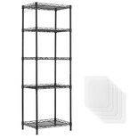 Estantería Metálica SongmicsHome 5 Niveles con 8 Ganchos Altura Ajustable