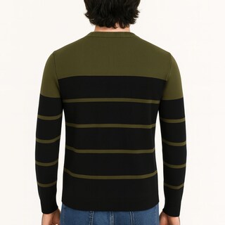 Foto 3 | Foto 3 | Suéter Tejido A Rayas Color Verde Para Hombre