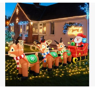 Foto 2 | Foto 2 | Inflable Navideño Papá Noel Trineo de Renos con Luz