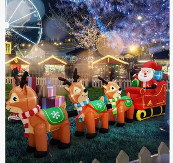 Foto 5 | Foto 5 | Inflable Navideño Papá Noel Trineo de Renos con Luz