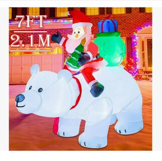 Foto 2 | Foto 2 | Inflable Navidad Santa Claus Oso Polar Cabeza Agitadora
