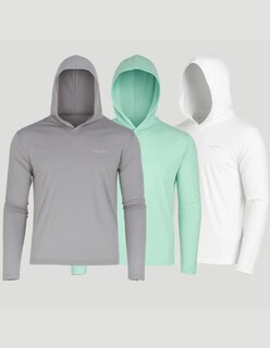 Foto 1 | Foto 1 | Paquete De 3 Playeras Deportivas Manga Larga Con Gorro Para Hombre