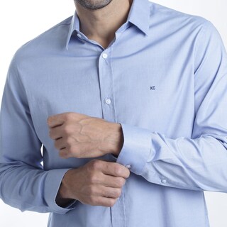 Foto 3 | Foto 3 | Camisa Hombre Kenneth Cole Kcoi25cams40 Azul Slim Fit Manga Larga