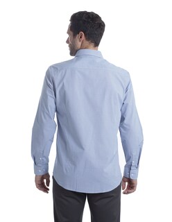 Foto 4 | Foto 4 | Camisa Hombre Kenneth Cole Kcoi25cams35 Microcuadro Slim Fit Azul Algodón