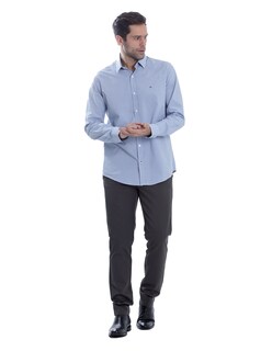 Foto 5 | Foto 5 | Camisa Hombre Kenneth Cole Kcoi25cams35 Microcuadro Slim Fit Azul Algodón