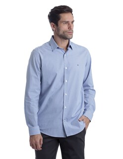 Foto 1 | Foto 1 | Camisa Hombre Kenneth Cole Kcoi25cams35 Microcuadro Slim Fit Azul Algodón