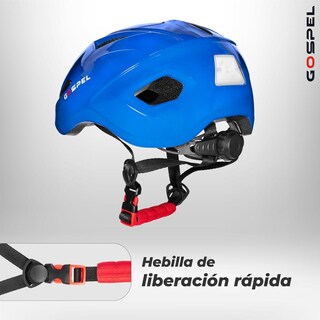 Foto 3 | Foto 3 | Casco Para Bicicleta Gospel Con Luz Talla S Sl712 Color Azul