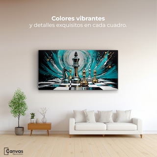 Foto 2 | Foto 2 | Cuadro Decorativo Para Comedor Ajedrez Y Maestría 120x60