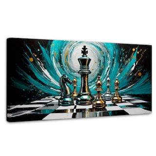 Foto 3 | Foto 3 | Cuadro Decorativo Para Comedor Ajedrez Y Maestría 120x60
