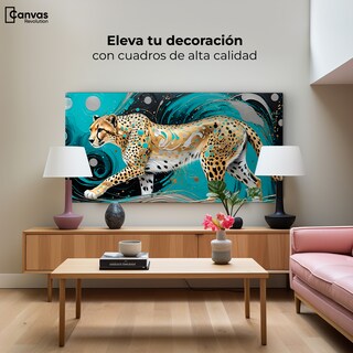Foto 1 | Foto 1 | Cuadro Decorativo Para Comedor Cheetah Dorado 120x60