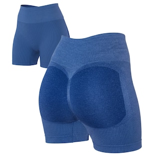 Foto 1 | Foto 1 | Short Deportivo Acanalado Con Push Up Y Cintura Alta Sin Costuras Para Mujer Gda Seamless Yoga Pantalones Cortos Deportivos