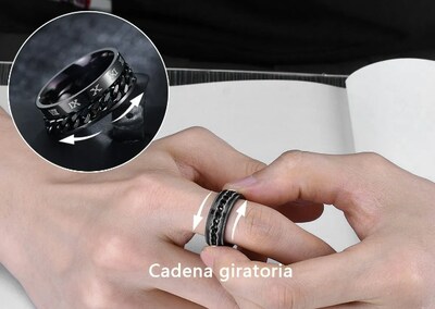 Foto 4 | Foto 4 | Conjunto Premium Xtellar De 3 Anillos Talla 9 Para Hombre En Acero Inoxidable Y Titanio - Estilo Minimalista Sofisticado