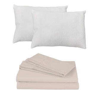 Foto 1 | Foto 1 | Sábanas Basic Spring Air Crema Matrimonial + Almohada Frosty 2