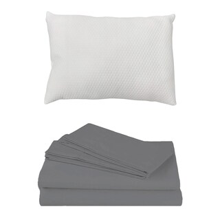 Foto 1 | Foto 1 | Sábanas Basic Spring Air Gris Individual + Almohada Frosty