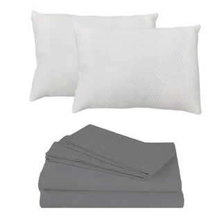 Foto 1 | Foto 1 | Sábanas Basic Spring Air Gris King Size + Almohada Frosty 2