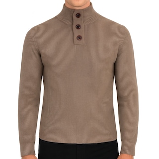 Foto 1 | Foto 1 | Suéter Tejido Cuello Alto Color Beige Con Botones Para Hombre Chb Chili Beans Clothing Co.