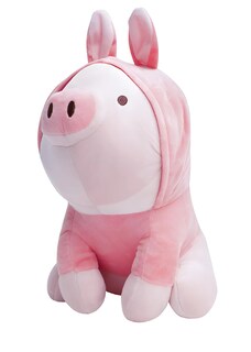 Foto 1 | Foto 1 | Xtellar Peluche De Cerdito Sentado Con Capucha De Conejo Rosa