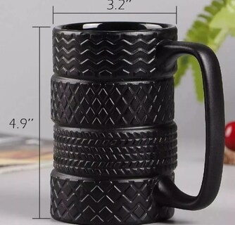 Foto 3 | Foto 3 | Taza de Cerámica Xtellar Diseño de Llantas Apiladas 480 ml