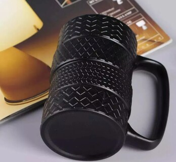 Foto 4 | Foto 4 | Taza de Cerámica Xtellar Diseño de Llantas Apiladas 480 ml
