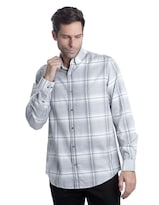 Camisa Casual de Algodón Kenneth Cole Slim Fit a Cuadros para Hombre