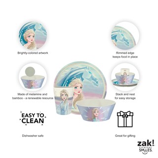 Foto 4 | Foto 4 | Juego De Vajilla Infantil Zak Designs Frozen 2 De Bambú 3 Piezas - Venta Internacional.