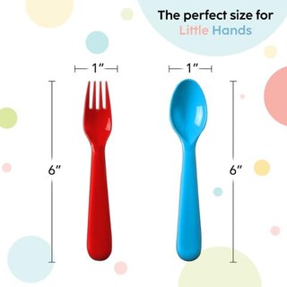 Foto 3 | Foto 3 | Juego De Cubiertos Plaskidy Para Niños Y Niñas De 18 Piezas Libre De Bpa - Venta Internacional.