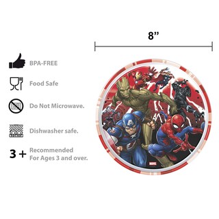 Foto 2 | Foto 2 | Juego De Vajilla Zak Designs Marvel Plato De 20 Cm Y Cuenco De 15 Cm - Venta Internacional.