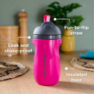 Foto 2 | Foto 2 | Tommee Tippee Vaso Isotérmico Con Popote 270 Ml Antiderrames Rosa - Venta Internacional.