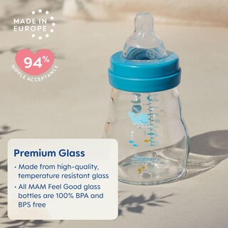Foto 2 | Foto 2 | Set De 3 Mamaderas De Vidrio Mam Para Bebé 260ml Flujo Medio Sin Bpa - Venta Internacional.